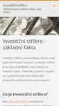 Mobile Screenshot of investicni-stribro.cz