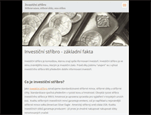 Tablet Screenshot of investicni-stribro.cz